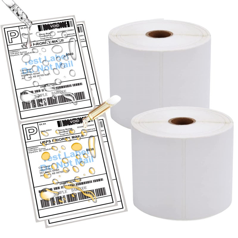 9527 Product 4x6 Direct Thermal Shipping Labels for Zebra 2844 ZP-450 ZP-500 ZP-505,Blank,450 Labels/Roll, 1"" Core,Total 6 Rolls - Image 3